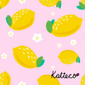 Lemon Burst Digital Seamless Pattern