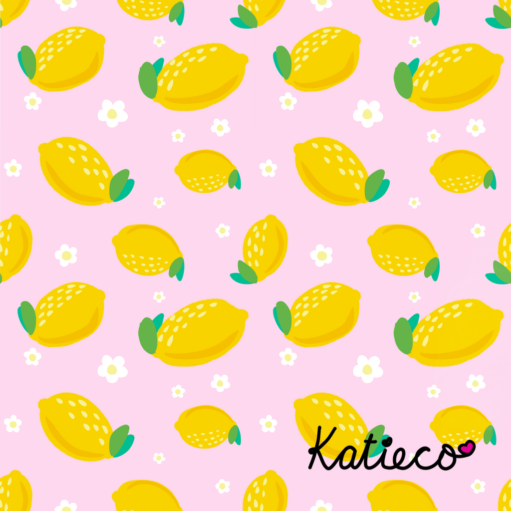 Lemon Burst Digital Seamless Pattern