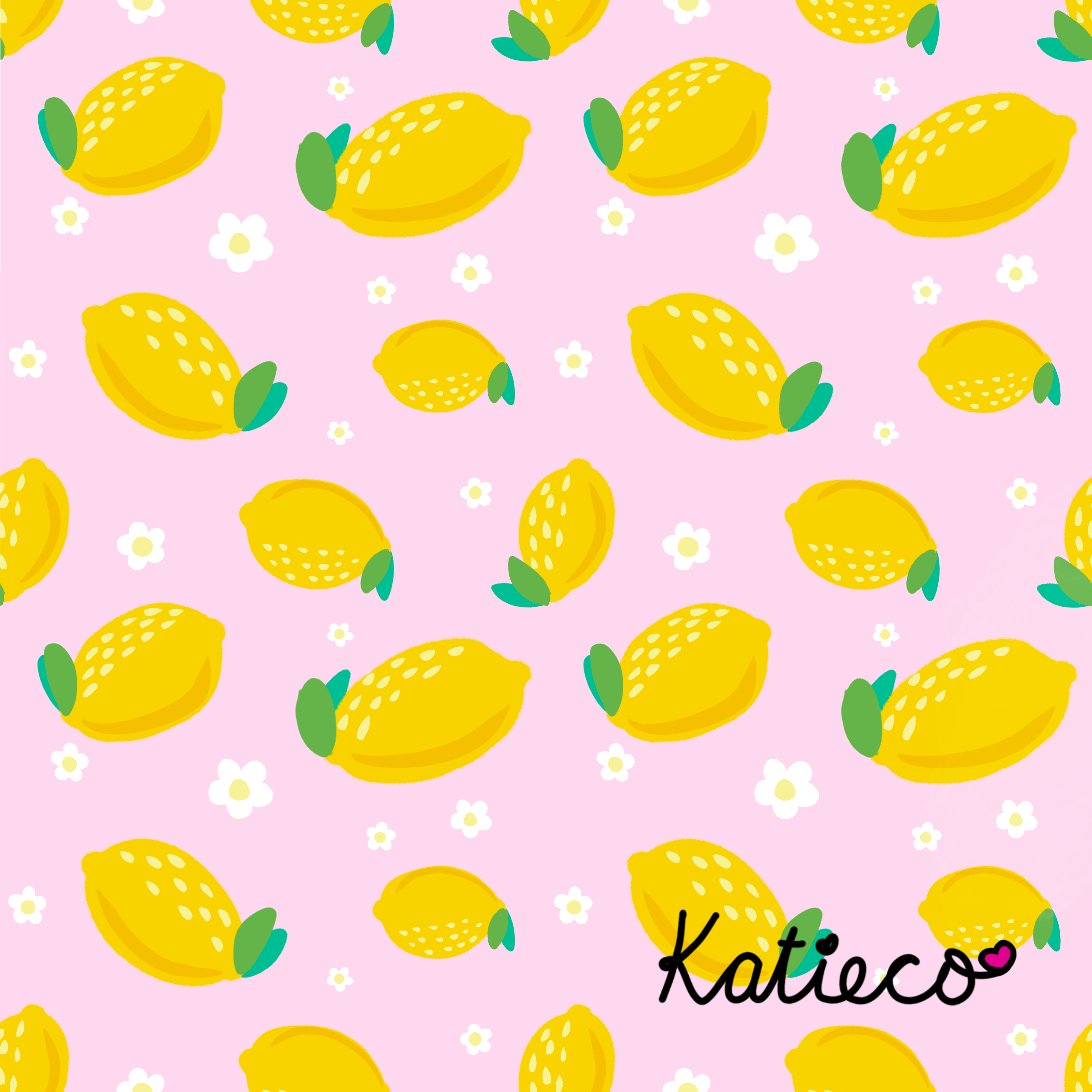 Lemon Burst Digital Seamless Pattern