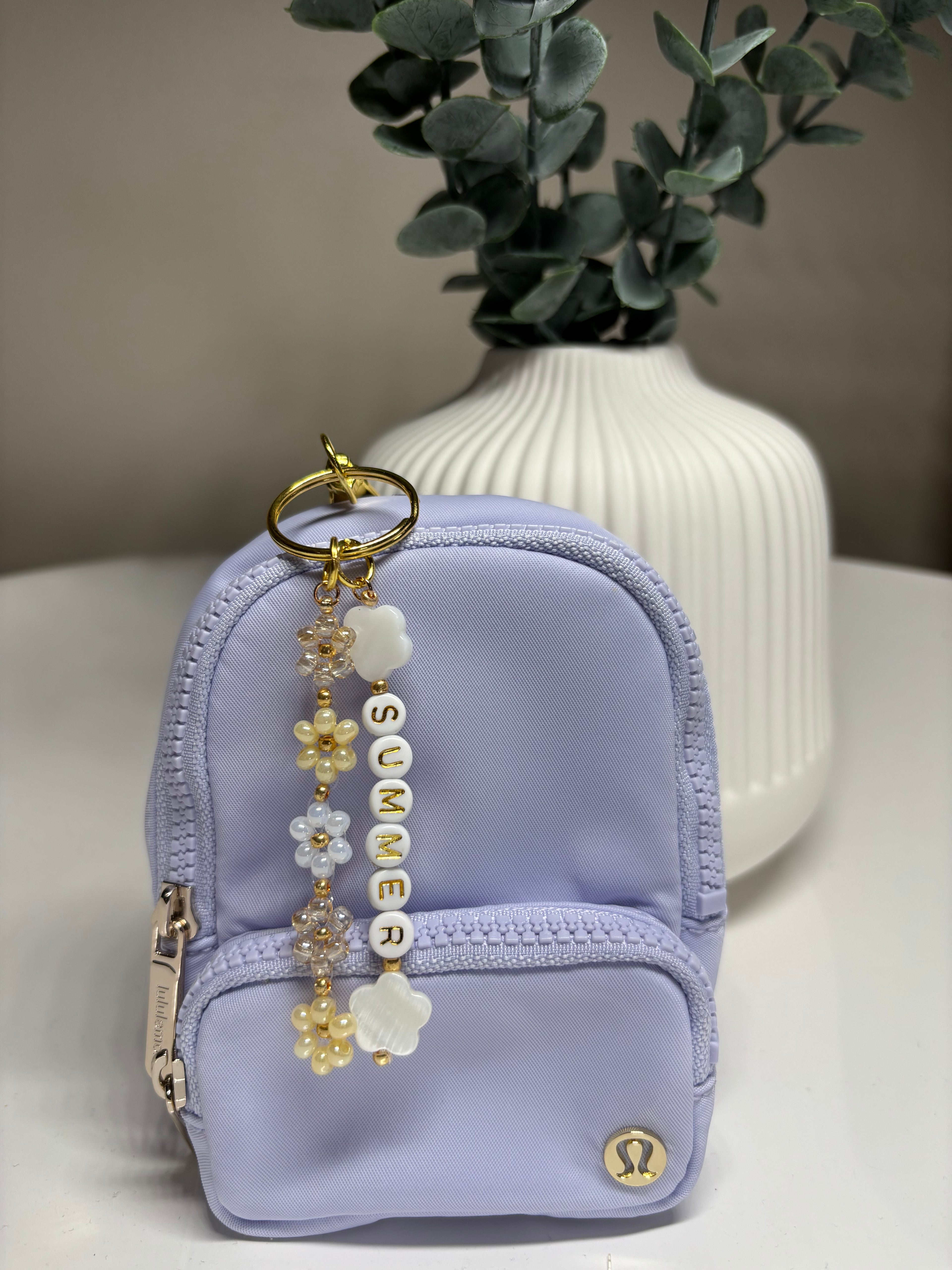Beaded Daisy Keychain - SUMMER