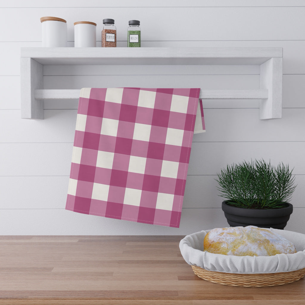Rose Pink Gingham Seamless Pattern