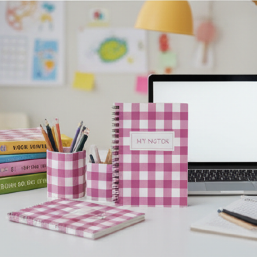 Rose Pink Gingham Seamless Pattern